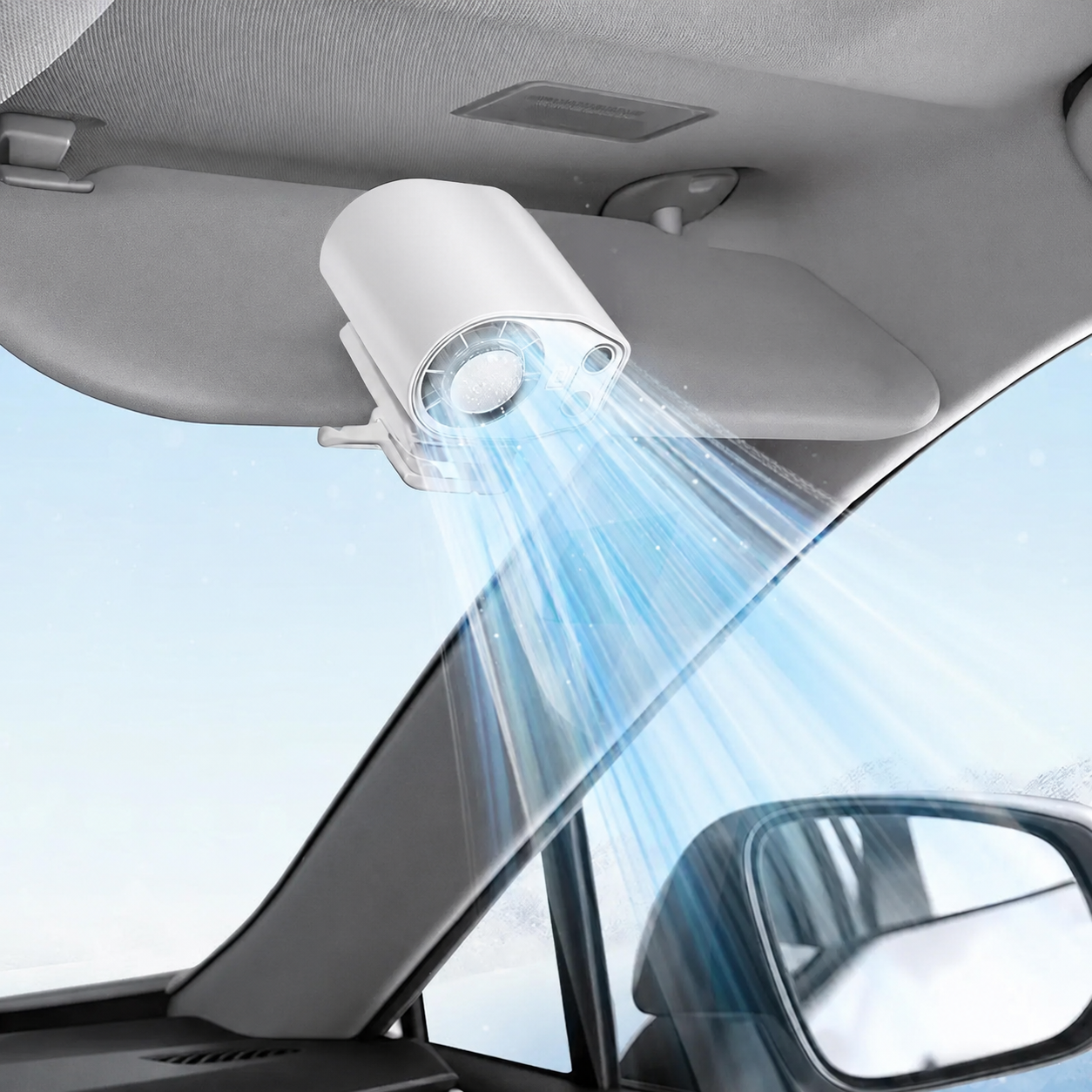 【Summer Survivals 】Joytutus Car Clip-On Fan, Car Accessories, Portable Fan with LED Display