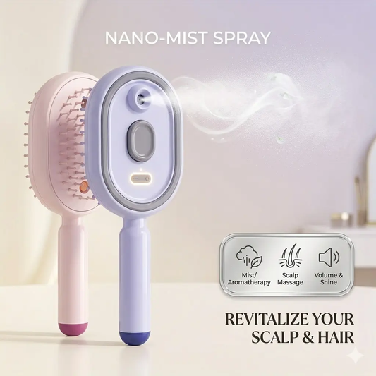 Electric Spray Air Cushion Massage Comb withSelf-Cleaning